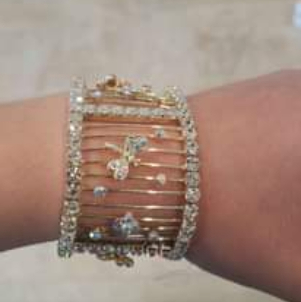 Rhinestone dragonfly bracelet